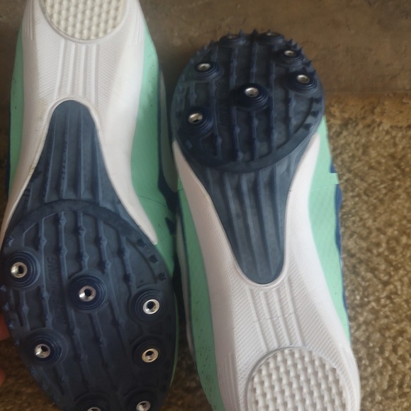 Nike Zoom Rival M 8 Track Spikes Blue Mint Mens 12 Running Shoes 806559-413 - Picture 2 of 5